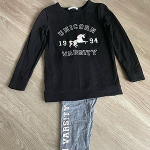 H&M UNICORN VARSITY SET for girls